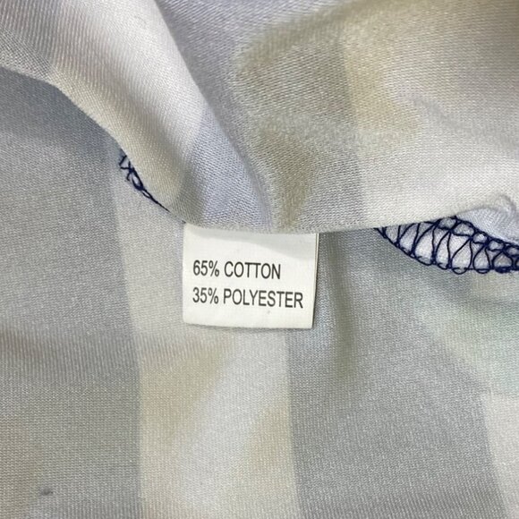 Tropical Palm Leaf Print Maxi Dress Navy White Striped Sexy Bodycon Cute XL - Picture 5 of 5